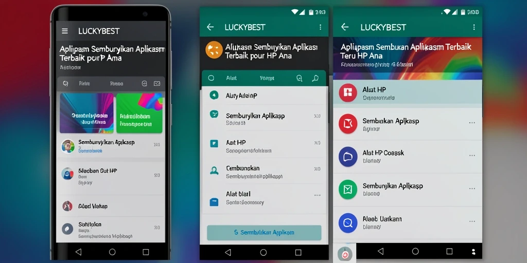Tampilan antarmuka LUCKYBEST yang sederhana dan mudah dipahami.