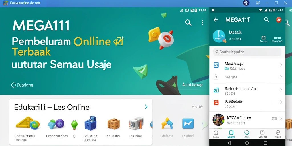 Antarmuka MEGA111 yang menarik untuk Les Online.